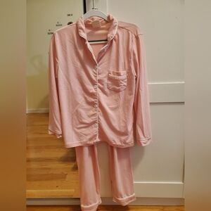 Pink Button-Up Pajama Set